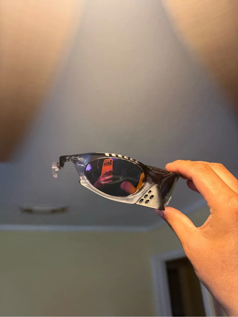 Sport Wraparound Sunglasses - Mirrored Smoke Lenses Oakleys